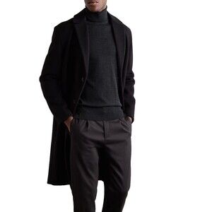 Mr Porter Mens Grey 100% Merino Wool Sweater Small Turtleneck Rollneck Mr. P